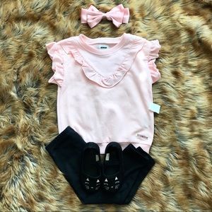 Hudson pink ruffle top 4t